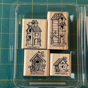 Stampin' Up! “Birdhouse Mini” Wooden Rubber Stamp Set